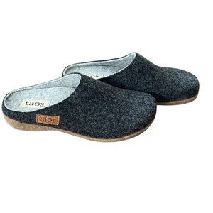 Taos Woollery 2 Slip On Clog Charcoal Women Sz 10 - 10.5 Cottage Core Slippers